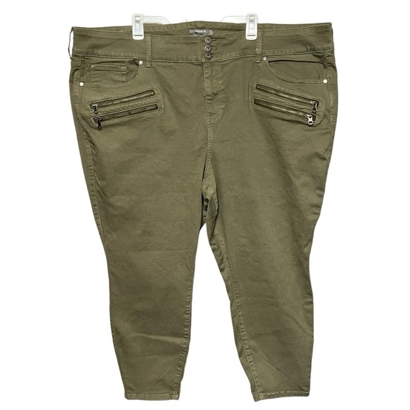 Torrid SuperSoft Stretch High-Rise Jeggings Olive Green Plus-Size 26S - Picture 5 of 13